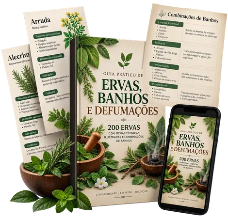 Guia digital de ervas, banhos e defumações